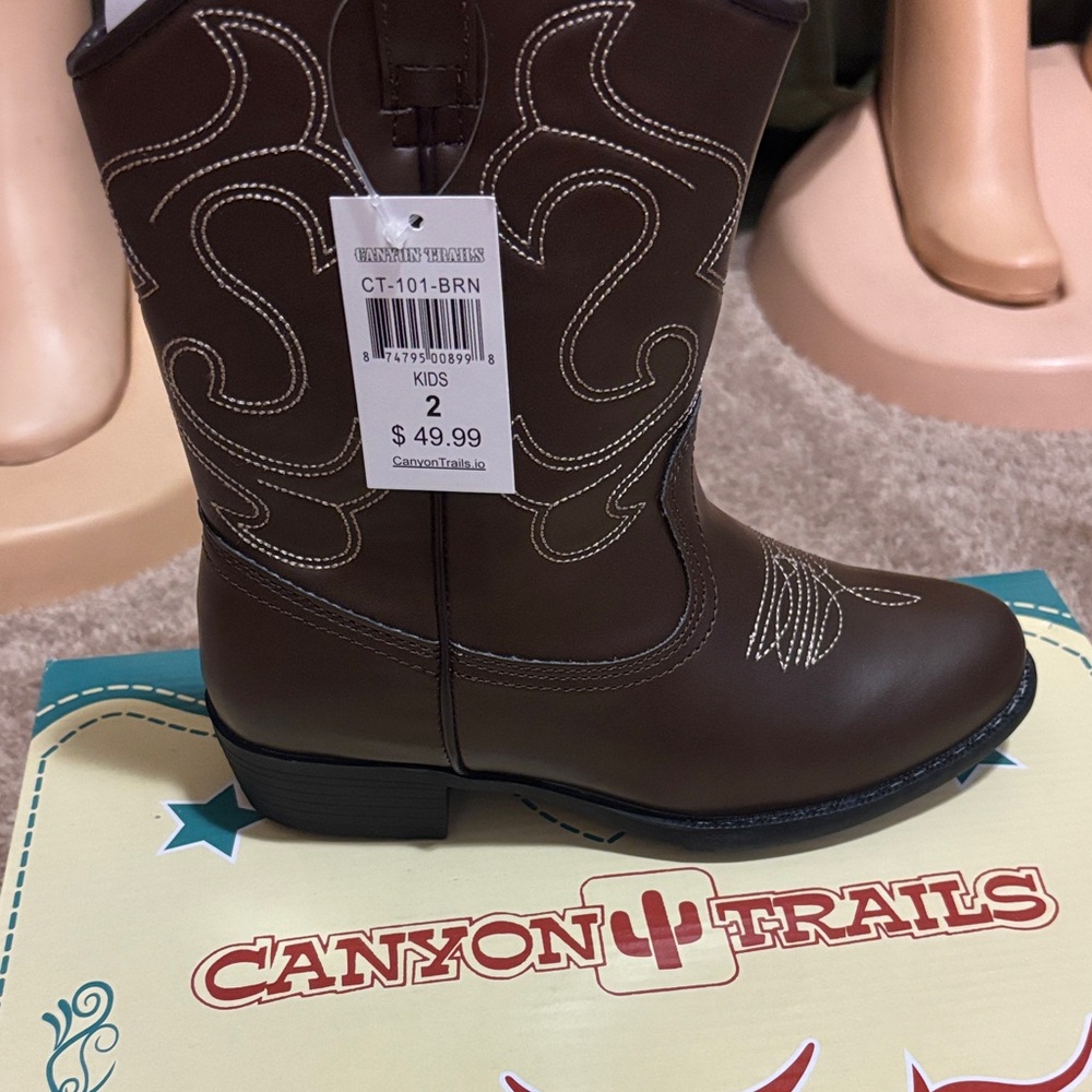 Kids Brown Cowboy Boots